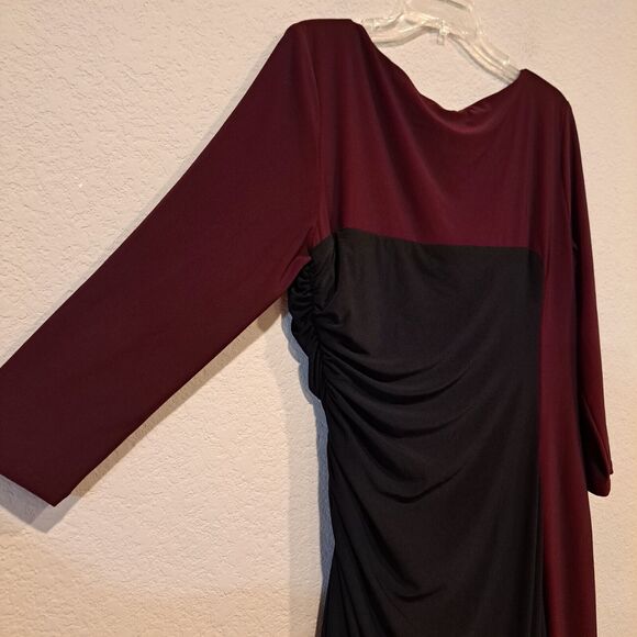 Ralph Lauren Green Label Colorblock Retro Ruched Sheath Pencil Dress Women's 16 - Picture 4 of 6